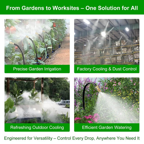 All In One 60 Foot Drip Irrigation System With Solid Brass Connectors And Bendable 360 Degree Tubing in various applications