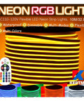 RGB LED Neon Rope Light Strip 10m Waterproof Dimmable With 24 Key Remote AC110120V Multi Colors And Modes for home lighting