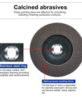 Pro Level 10 Pack 40 Grit Flap Discs For Angle Grinders, 7 X 7/8 Inch Type 29 Aluminum Oxide Grinding Wheels, Heavy Duty Metal Shaping And Mill Scale Killing Essentials with stainless steel ring