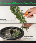 Hand pruner with 13 Inch Bud Leaf Bowl Trimmer with Clear Visibility Dome and Sharp Stainless Steel Blades for Easy Spin Cut