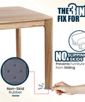 No More Drifting Or Bouncing Heavy Duty Furniture Leveler Pads Fix Wobbly Tables And Chairs Featuring Grippy Rubber under chair leg.