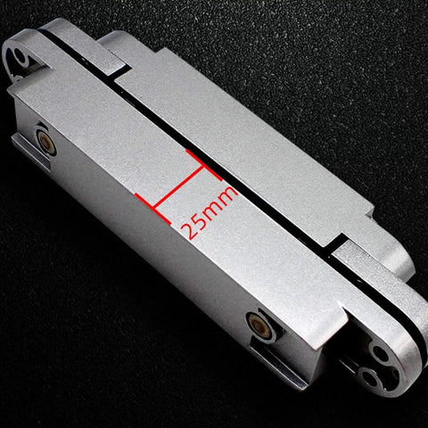 3D Adjustable Concealed Door Hinge with Silent Hydraulic Buffer, 25mm width, shown in black finish, hidden mount view.