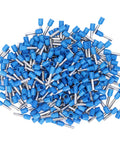 Heavy Duty Insulated Ferrule Butt Terminals Kit With Crimp Copper Wire Connectors For Tough Electrical Wiring Jobs And Industrial Control Systems That Stay Secure And Stop Leaks, blue 1000pcs