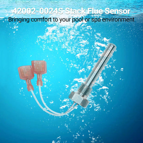 Stack Flue Sensor Replacement For Pentair MasterTemp And Sta Rite Max E Therm Pool Heaters, showing the sensor with connectors.