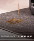 Absorbent Coffee Mat For Countertops 12 By 18 Inch Spill Catcher Pad absorbs coffee spills near a coffee maker.