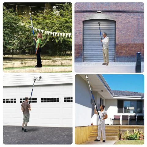 Rock Solid Telescopic Light Bulb Changing Pole With Strong Suction Grip And Swappable Baskets For High Ceilings And Recessed Lighting Built Tough For Dead Simple Twisting Up To Twenty Six Feet Long