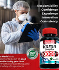 Scientist with GMP certified Ultra High Absorption Boron Supplement 10 mg per serving 240 servings bottle