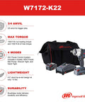 Three Quarter Inch 20V Brushless Impact Wrench Kit With Four Power Modes, LED Ring Light, And Dual Battery Pack