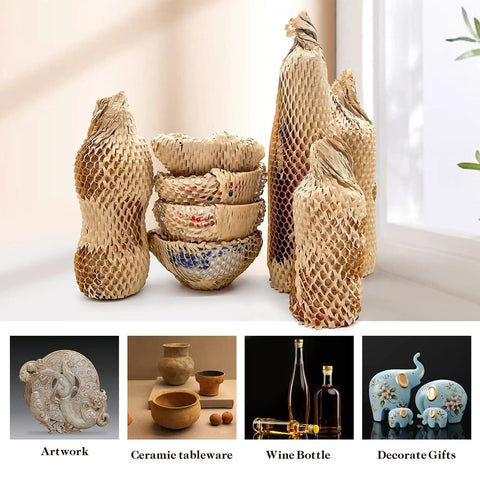 Recyclable Honeycomb Cushioning Paper Roll 12 Inch By 35 Feet For Moving And Shipping Fragile Items Protective Wrap for bottles and tableware