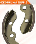 Close-up of Brake Shoes Spring Kit For Club Car DS And Precedent Golf Carts 1995 And Up, showing two gold metal shoes.