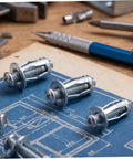 Heavy Duty Petal Expansion Screw Set M4 M5 M6 Built To Last Metal Expansion Bolts For Hollow Wall Plasterboard Installations, Secure Fastening For Furniture Assembly, DIY Projects, And Home Repairs; metal bolts on blueprint