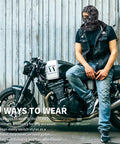 Two Pack Flame Resistant Face Mask Balaclava And Neck Gaiter Featuring Fireproof Layer That Hits Different For Industrial Tasks Motorcycle Rides And Wildfire Prep In Durable Camo Grey worn by a person on a motorcycle.