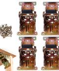 Heavy Duty Folding Table Leg Brackets 4 Pack Built Like A Tank Self Locking Hinge Hardware with screws for sturdy support.
