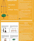 Assembly instructions for Disc Swing For Kids With 7 Ft Adjustable Height, Monkey Bars, Hanging Tree Seat, Backyard Outdoor Play Set In Green