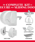 Two Way Sliding Door Safety Latch For Pool Safety Easy To Install Opens From Inside And Outside Childproof Lock Prevents Unwanted Outbound