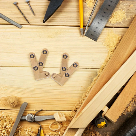 Bronze Hidden Door Pivot Hinges Two Pack Heavy Duty Invisible Lateral Pivot Hardware on wooden workbench