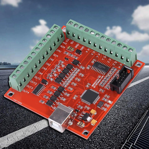 USB CNC Controller For 4 Axis Motion Control Card With Plug And Play USB Interface Board For Stepper Motor Drivers, 0 To 10V Analog Output Configurable To 0 To 5V, Isolated Interface To Cut Noise And Interference