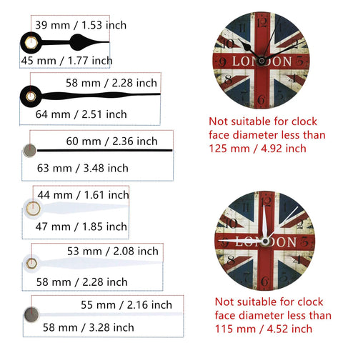 Hassle Free Snap In Dial Quartz Clock Movement Kit With Sleek Straight Hands for various clock hand sizes and compatibility.