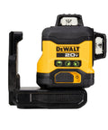 20V Max Laser Level With Cross Line And Three 360 Degree Green Beams Bare Tool Only For Indoor Layouts Self Leveling Lines Up To 40 Meters Indoors Or Up To 100 Meters With Detector, front view