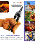 Badass Heat Resistant Work Gloves, High Visibility Orange Cotton And Polyester Blend With Secure Knit Wrist, Massive Pack Of 24 for tool handling.