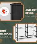 Anti-tilt device and sturdy steel frame of Eight Drawer Fabric Dresser for Bedroom and Beyond, Charcoal Black Wood Grain Print