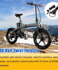 Half Twist E Bike Throttle Grip For 12V To 72V Systems Waterproof 3 Pin Connector 22.5mm Handlebar Replacement shown on mountain bike