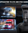 Badass H Pattern USB Gearshift Knob Compatible With Logitech G29 G27 G25 G920 H Shifter for ETS2 ATS with dual simulator images.
