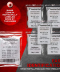 Muzzle Shim Kit 5/8x24 For 30 Caliber Platforms Including.30.308 7.62 And 300 Blackout With individually labeled bags by thickness.