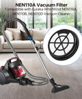 NEN110A NEN110B NEN110D Vacuum Filter Compatible With Eureka WhirlWind Bagless Canister Vacuum Cleaner in living room setup