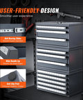 Three Drawer Drill Bit Dispenser Cabinet Set With 29 27 And 60 Compartments For One Sixteenth To One Half Inch And A To Z Bits