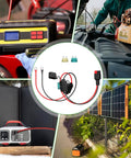 45A Cable With O Ring Terminal For Standard Port Connectors, 10AWG Battery Lead With Dual Fuse Holder, solar and automotive use