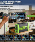 2000W Pure Sine Wave Inverter 12V DC To 120V AC with LCD Display, remote control, kitchen setup
