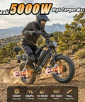 Dual Motor Electric Fat Tire Ebike For Adults With Removable Dual Battery on rugged off-road terrain