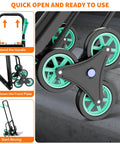 Beast Of A Stair Climbing Hand Truck With Six Wheel Dolly, 440 Lb Capacity, Telescoping Handle, Portable Moving Cart For Home, Grocery Runs, And Warehouse Chores Easy Stair Climb, Stable Traction stair wheels on concrete steps