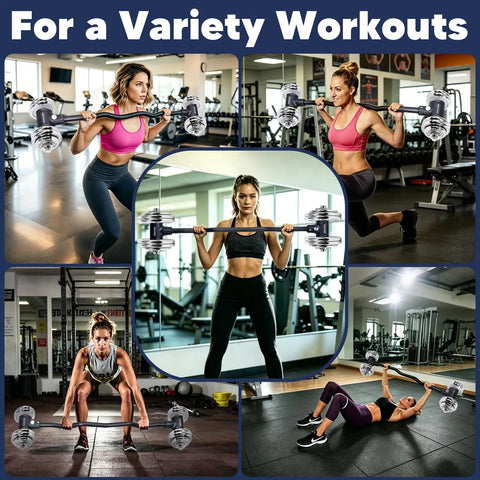 Turn Your Dumbbells Into An EZ Curl Bar With 200Lb Capacity, Adjustable Weight Bar For Home Gyms used in various exercises