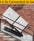 Heavy Duty Electric Stair Climbing Hand Truck Dolly With Foldable Toe Plate And Non Slip Rubber Tires For Effortless Moving Of Heavy Furniture And Warehouse Logistics Up And Down Stairs, carrying cabinets down stairs.