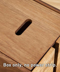 Acacia Wood Cable Management Box With Magnetic Lid And Ventilation For Power Strips, TV Wires, And Desk Or Floor Cables