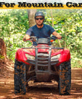 ATV with Beefed Up Tubeless All Terrain Tractor Tires Set For ATV And UTV 2 Pack With Sizes 18x7-8 16x8-7 Riding Muddy Trail