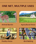 Heavy Duty Plastic Mesh Fence 4x75ft Deer Fencing With Reinforced Edges Easy Setup Black 55gsm Temporary Garden Netting uses
