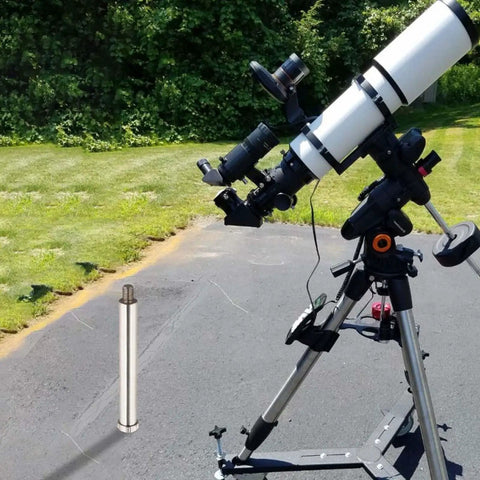 Rock Solid Stainless Steel Telescope Counterweight Rod for Equatorial Mounts, Balance Bar in 164mm 314mm 470mm Sizes, Heavy Duty M12 Compatible for Smooth Precise Astronomy Observing next to telescope setup outdoors