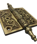 6 Inch Antique Style Iron Hinge Heavy Duty Dope Old World Brass Finish For Doors Gates Cabinets Barn Doors Includes Mounting Screws