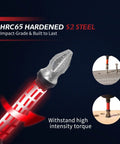 Diamond Grit PH2 Screwdriver Bit Set 10 Piece Magnetic Drill Bits For Stainless Steel Screws Anti Slip Grip Hardened S2 Steel
