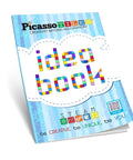 Magnetic Tile Idea Book With 300 Builds, 230 Page Illustrated Guide For Kids Ages 3 And Up, Includes Magnet Race Tracks And Marble Runs To Boost Creative Stem Play And Colorful Tile Creations book cover