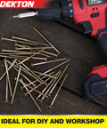 35-Piece 5.0x70mm Single Thread Pozi Countersunk Wood Screws Yellow Zinc Plated For DIY Woodworking And Construction Projects