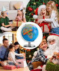 Illuminated 8 Inch World Globe With Constellation Night Light for Kids and Adults in festive gift setting