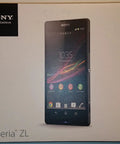 Unlocked Android Smartphone Featuring A Sick 5 Inch Bravia Display And Massive 460 Hour Standby Life With A Clutch 13 Mp Exmor Rs Camera And Dedicated Stamina Battery Mode In Classic Black Plus USA Warranty Coverage And Top Rated Customer Support For, shown in packaging with screen display.