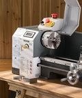 Precision 8 Inch 3 Jaw Lathe Chuck Self Centering Machine Tool With 2 1 4 In 8 Thread Base and T Wrench on VEVOR lathe