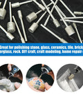 Assorted 24-Piece Diamond Grinding Bit Set For Rotary Tools With One Eighth Inch Shank, used for polishing wood and ceramic.
