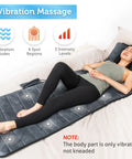 Person using Full Body Massage Mat With Movable Neck Pillow Ten Vibrating Motors And Four Heating Pads From Neck To Feet For Deep Back And Leg Massage Perfect Home Spa Gift For Mom This Mother's Day