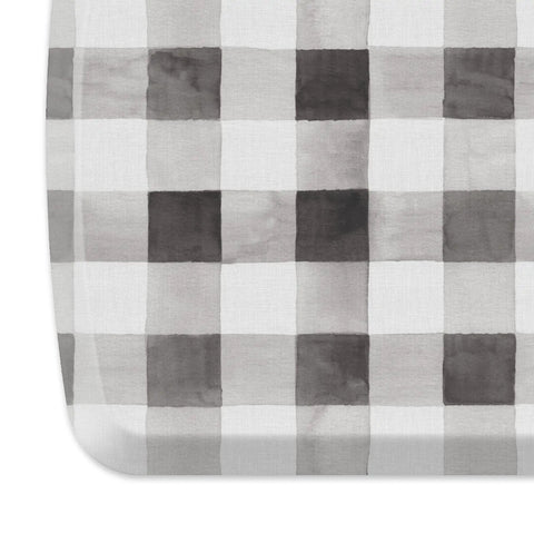Ultra Comfy Three Quarters Inch Thick Gel And Foam Anti Fatigue Floor Mat 20 By 36 Inches with checkered pattern